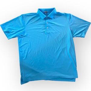 💛 Peter Millar Blue Summer Comfort Golf Performance Polo Shirt